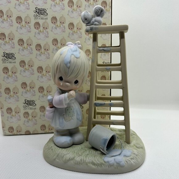 Precious Moments "My days are blue without you" large figurine - Picture 1 of 5